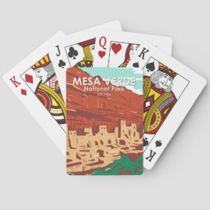 Mesa Verde National Park Colorado Colorful  Pokerkaarten