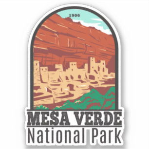 Mesa Verde National Park Colorado Colorful  Sticker