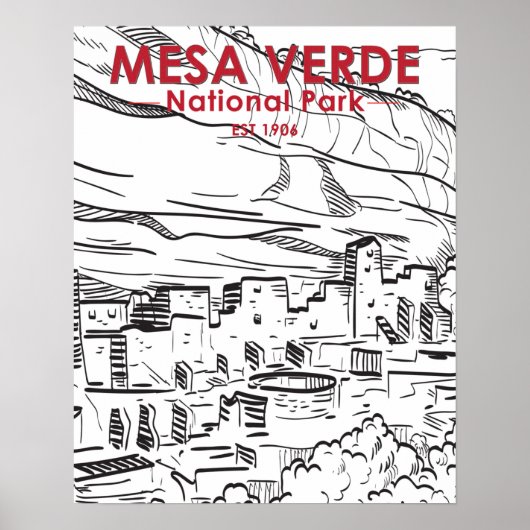 Mesa Verde National Park Colorado Poster (Voorkant)