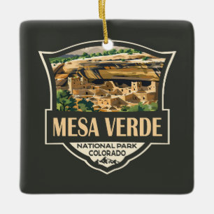 Mesa Verde National Park Illustratie Reiskunst Keramisch Ornament