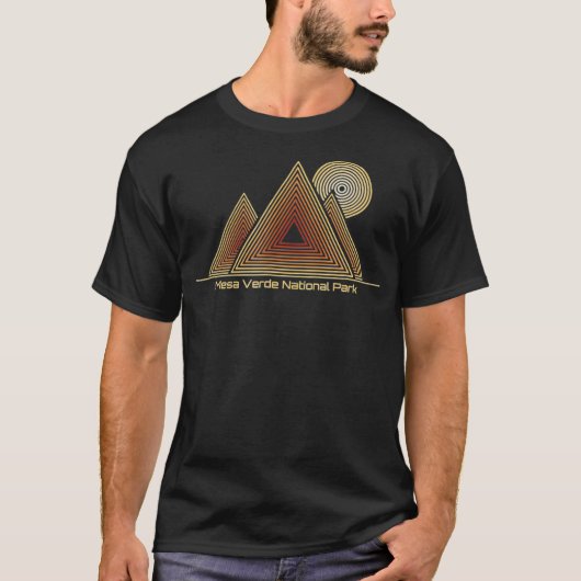 Mesa Verde National Park Shirt  Retro Color (Voorkant)