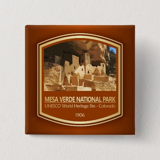 Mesa Verde NP (PF1) Vierkante Button 5,1 Cm (Voorkant)