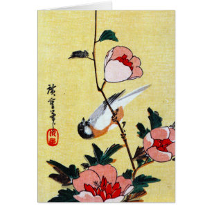 Mésange et pivoines, Hiroshige