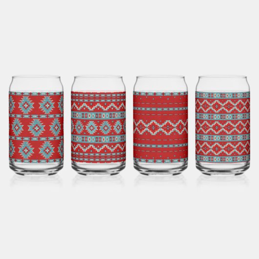 Mesas Sud-Ouest Turquoise Ensemble géométrique Ass (Droite)