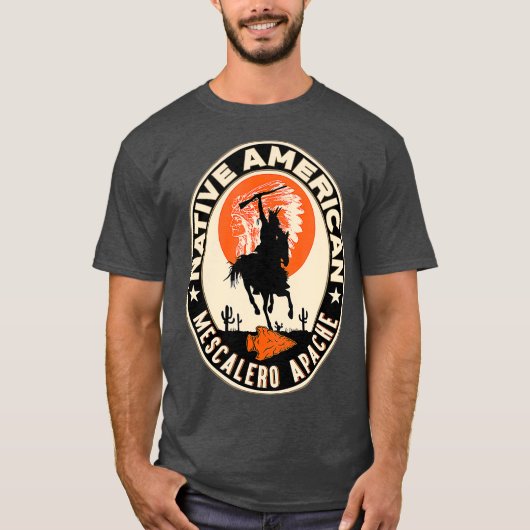 Mescalero Apache sterk Indiaans T-shirt (Voorkant)