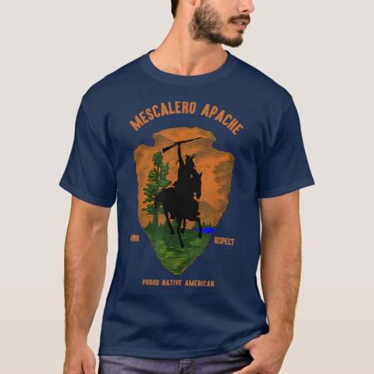 MESCALERO APACHE Tribe Native American Indian T-shirt (Voorkant)