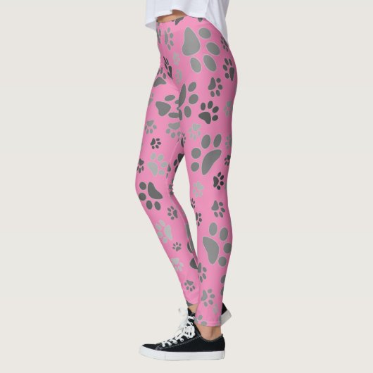 Mesdames Leggings Empreintes de pattes (Gauche)