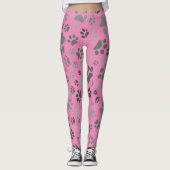 Mesdames Leggings Empreintes de pattes (Devant)