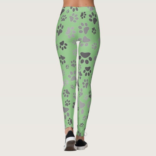 Mesdames Leggings Empreintes de pattes (Dos)