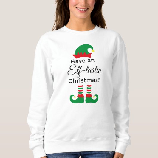Mesdames Sweatshirts de Noël - Elf-tastic! (Devant)