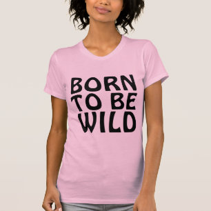 Mesdames T-shirts d'anniversaire rose, NÉ POUR ÊTR