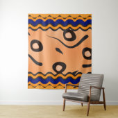 Mesh Wavy Line Pattern Wandkleed (In situ)
