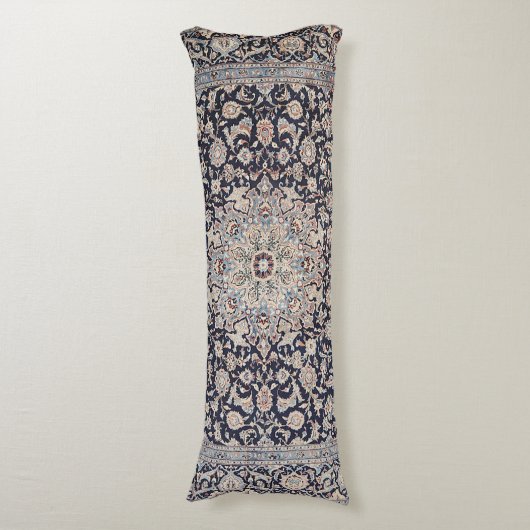 Meshed Persia Dusty Blue Dark Gray  Lichaamskussen (Voorkant Verticaal)