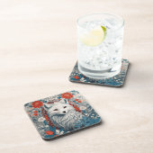 Mesmeriserende Arctic Fox Wildlife Bier Onderzetter (Rechterzijde)