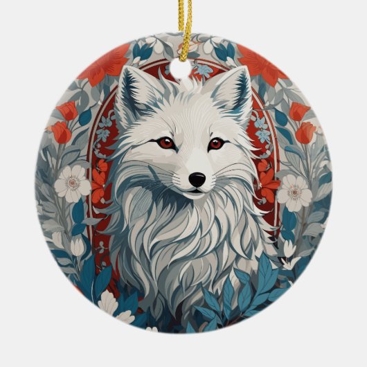 Mesmeriserende Arctic Fox Wildlife Keramisch Ornament (Voorkant)