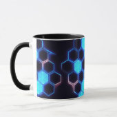 Mesmeriserende Holografische Cyberpunk Hexagon Teg Mok (Links)