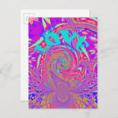 Mesmeriserende Whirlpool Liefde Cyan Tekst kunst G Aankondigingskaart (Voorkant / Achterkant)