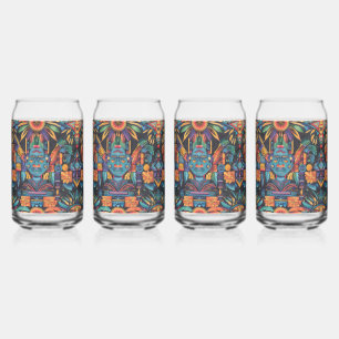 Mesmerizing Blue "Epochal symmetrie" kan glas inst