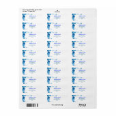 Mesmerizing Blue Floral Return Address Labels (Full Sheet)