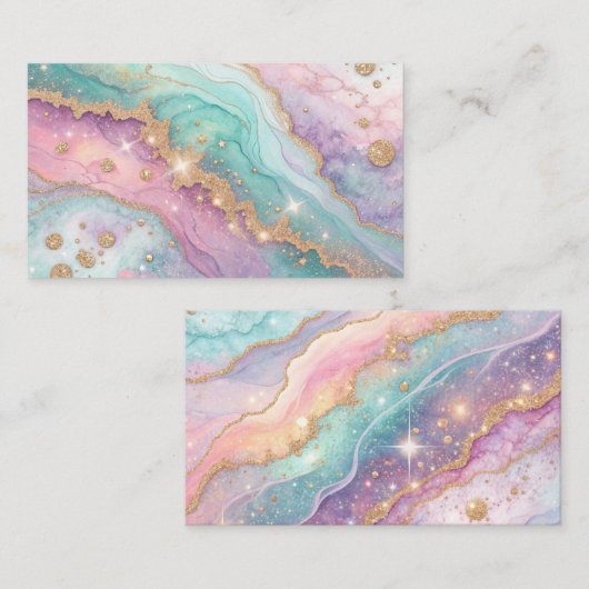 Mesmerizing Glitter Opal Achtergrond Visitekaartje (Voorkant / Achterkant)