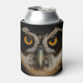 Mesmerizing Golden Eyes of a Spectacled Owl Blikjeskoeler (Blikje Voorkant)