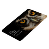 Mesmerizing Golden Eyes of a Spectacled Owl Magneet (Linkerzijde)