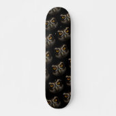 Mesmerizing Golden Eyes of a Spectacled Owl Skateboard (Voorkant)