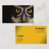 Mesmerizing Golden Eyes of a Spectacled Owl Visitekaartje (Voorkant / Achterkant)