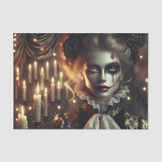 Mesmerizing Gothic Harlequin Decoupage Tissuepapier (Voorkant)