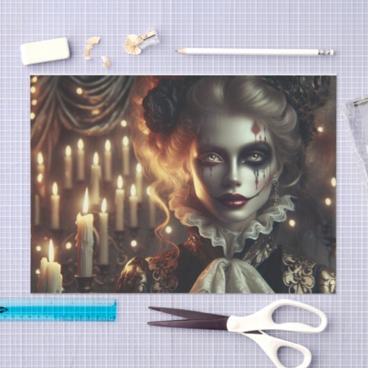 Mesmerizing Gothic Harlequin Decoupage Tissuepapier (Craft)