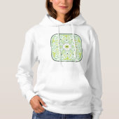 Mesmerizing Green Flowers Hoodie (Voorkant)