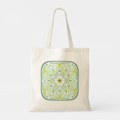 Mesmerizing Green Flowers Tote Bag (Achterkant)