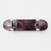 Mesmerizing Purple Stars and Smoke Skateboard (Horz)