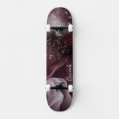 Mesmerizing Purple Stars and Smoke Skateboard (Recto)
