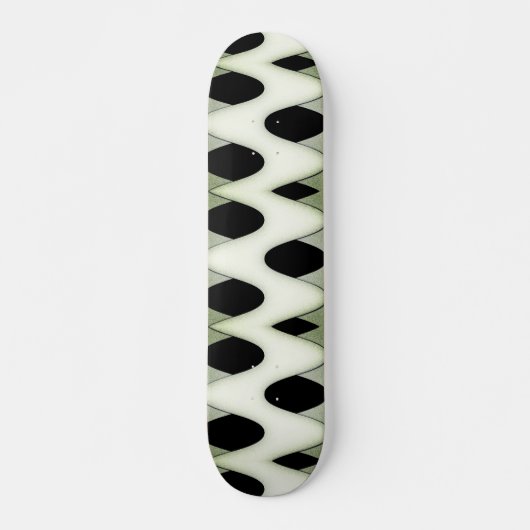 Mesmerizing Waves Creëer Moderne Design Green Skateboard (Voorkant)