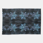 Mesmorizing Sneeuwkristalblauwe vlokken Theedoek (Horizontaal)