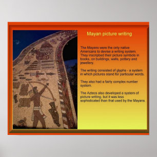 Meso-Amerika, Mayan Writing Poster