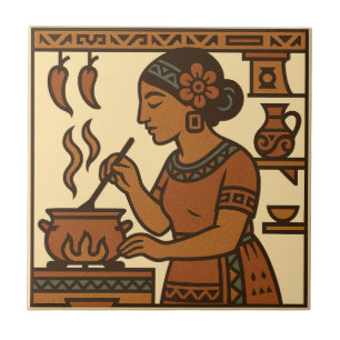 MesoAmerican Aztec Art Home Decor Keramische Tegel Tegeltje