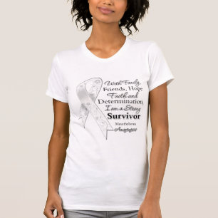 Mesothelioma-ondersteuning Sterke overleving T-shirt