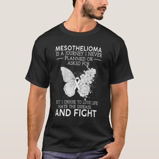 Mesothelioom is een reis die ik nooit gepland had t-shirt (Voorkant)
