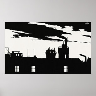 Mesquita's Silhouette Oostergasfabriek - Retro Kun Poster