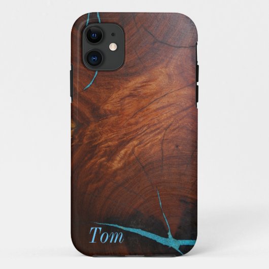 MESQUITE WOOD AFBEELDING TURQUOISE INLAY iPHONE 5 Case-Mate iPhone Case (Achterkant)