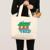 Mess niet met de BOMEN! Grote Tote Bag (Voorkant (product))