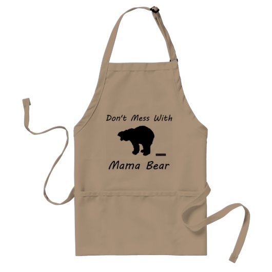 Mess niet met mama Beer - Apron Standaard Schort (Voorkant)