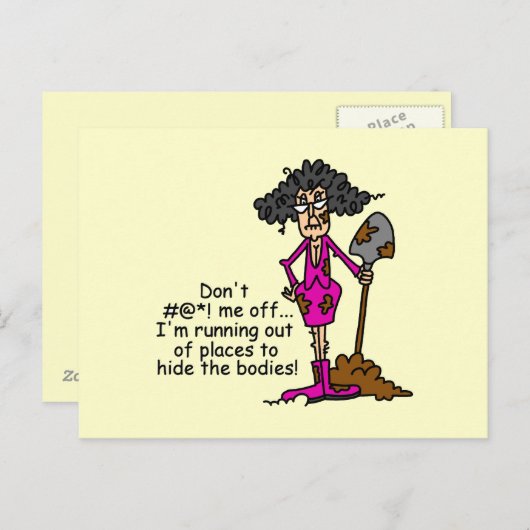 Mess niet met mij briefkaart (Voorkant / Achterkant)