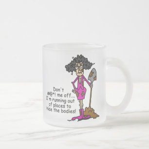 Mess niet met mij matglas koffiemok