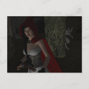 Mess niet met rood briefkaart