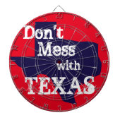 Mess niet met Texas Dartboard Dartbord (Voorkant)