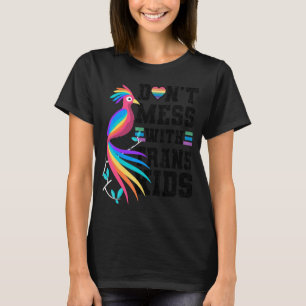 Mess niet met trans-Kinder beveiliging van trans-K T-shirt