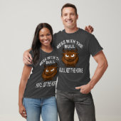 Mess with the Bull, je krijgt de horens grappig T-shirt (Unisex)